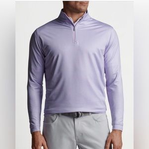 Peter Millar Perth Birdseye Performance Quarter Zip. NWT. Mens Size Medium